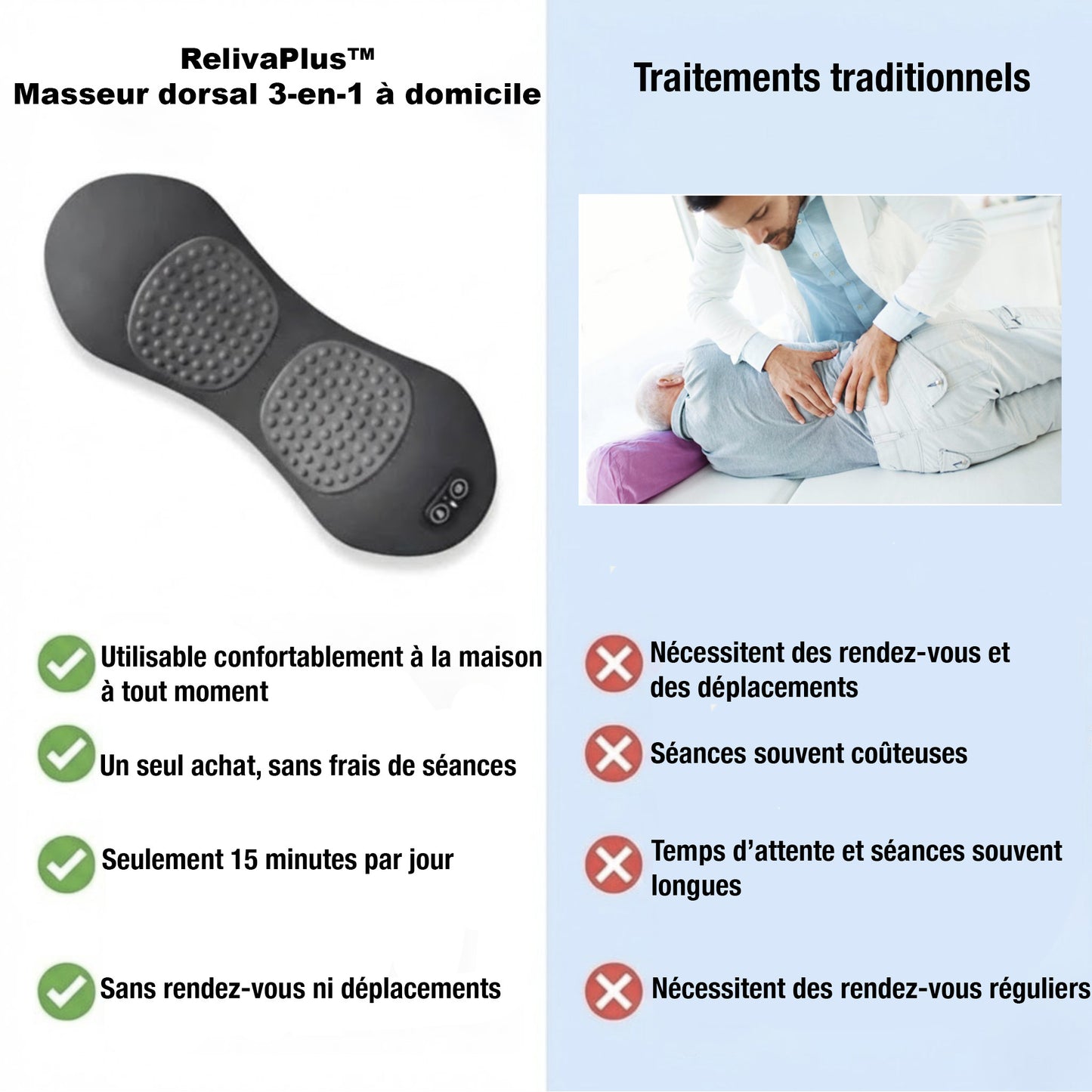 RelivaPlus - Masseur 3-en-1
